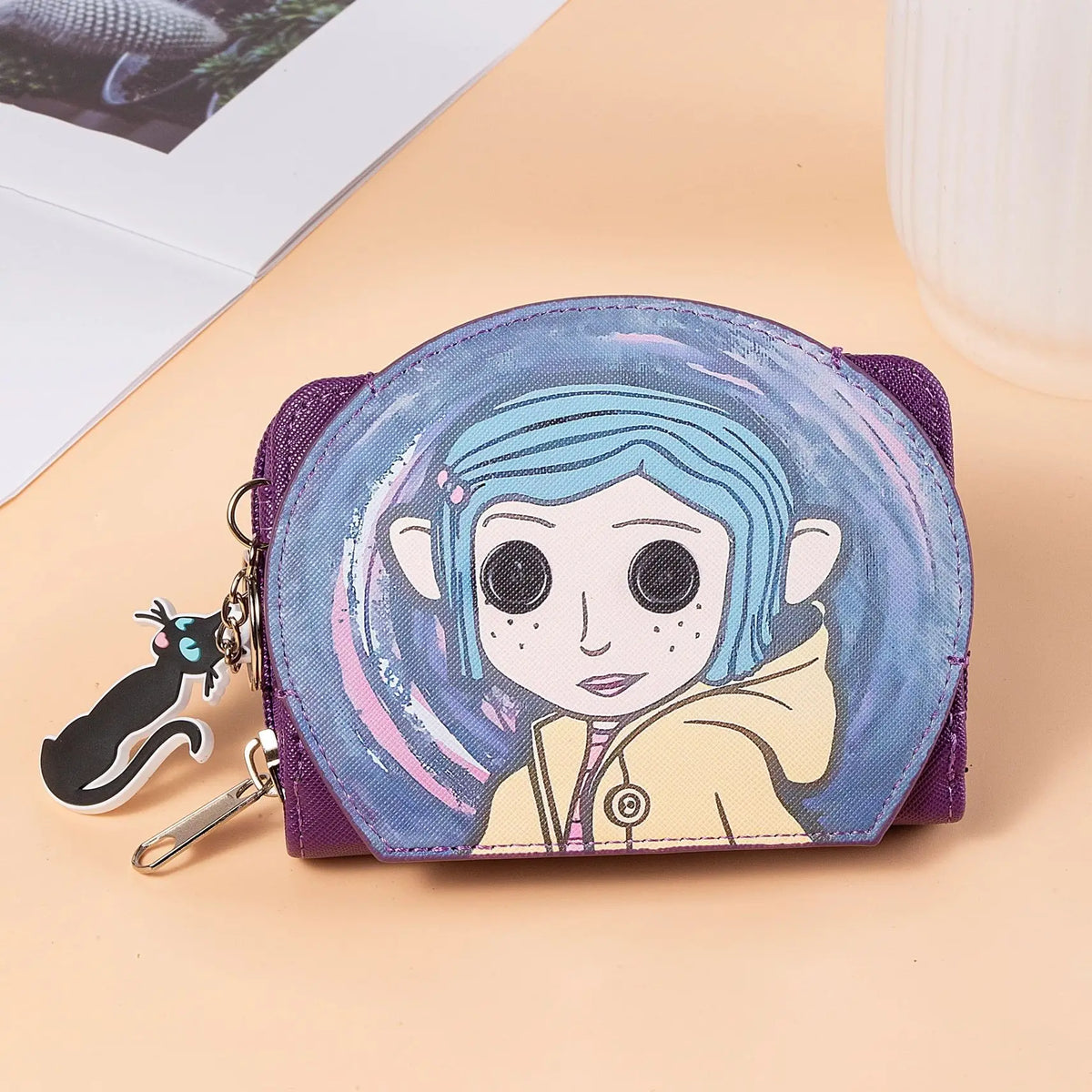 Caroline Cartoon Coin Purse - Cute Mini Wallet and Portable Card Holder for Everyday Use