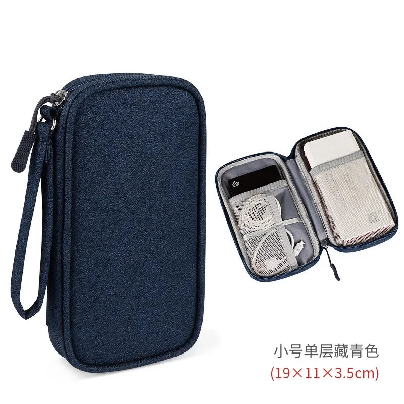 Portable Waterproof Cable Organizer Bag β Oxford Cloth Storage Case for Power Banks, Earphones & Digital Cables