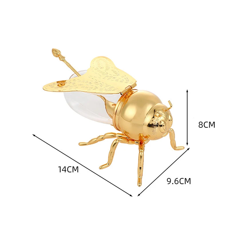 Luxurious Bee Honey Pot - Decorative Honey Storage Jar with Spoon for Your Kitchen