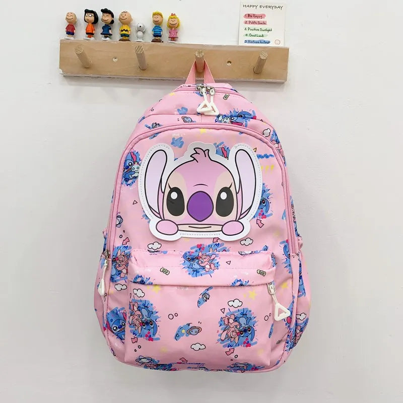 Stitch Print Student Backpack β Lightweight Daypack with Adjustable Straps for School & Daily Commute