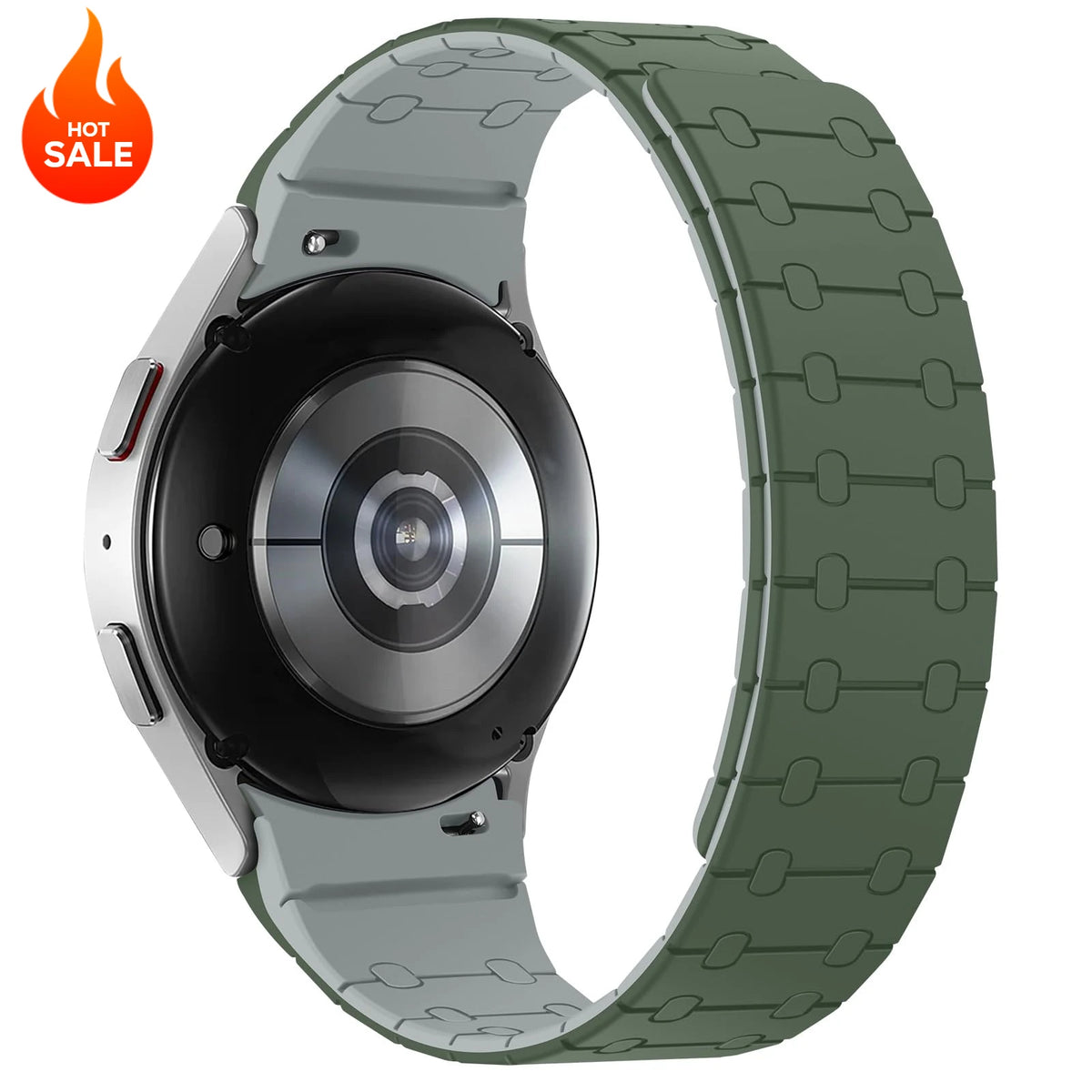 Samsung Galaxy Watch Magnetic Silicone Strap - No-Gap Sport Replacement Band for Watch 7/FE/6 Classic/6/5 Pro/5/4 40mm–47mm
