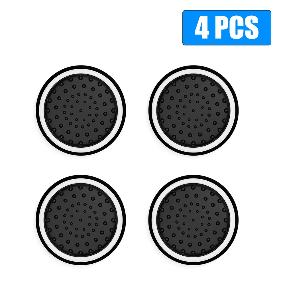 4pcs Luminous Analog Thumb Stick Grip Caps — Controller Covers for PS5, PS4, Xbox 360, Xbox One, Series X & Switch Pro