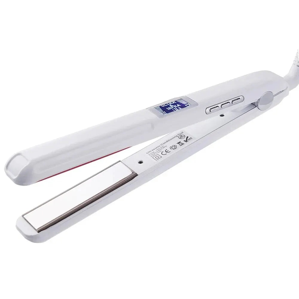 Ultrasonic Infrared Hair Straightener — Cold Keratin Treatment Flat Iron for Frizz Control & Hair Repair