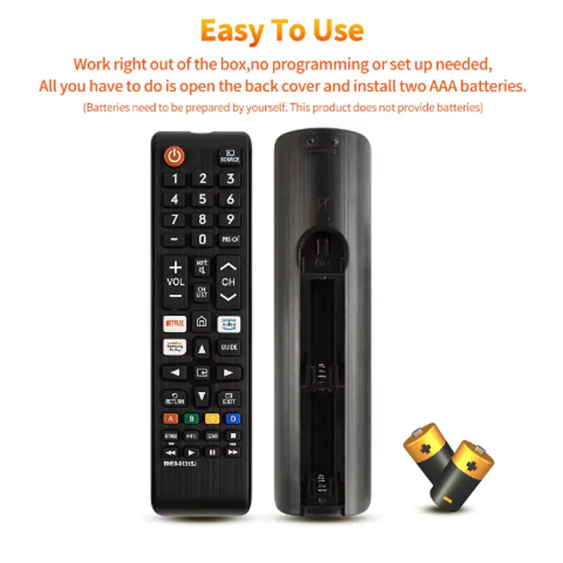 Universal BN59-01315J Smart TV Remote Control - Replacement Remote for Samsung Smart TVs, Batteries Not Included