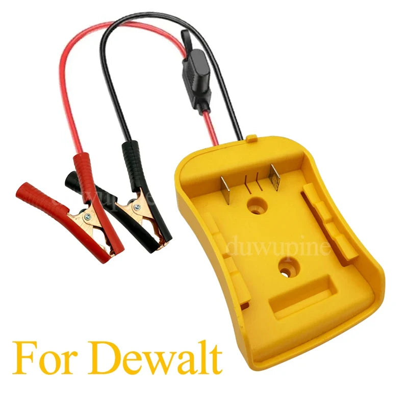 Car Emergency Power Starter Adapter - 18V Lithium Battery Jump Starter Connector for Bosch Makita Milwaukee Dewalt