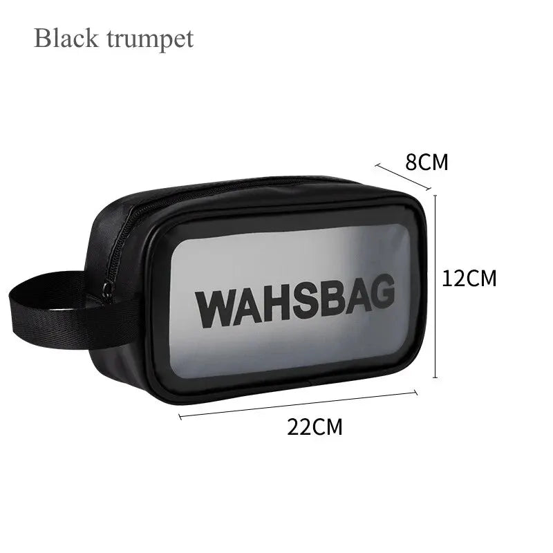 Waterproof PVC Travel Toiletry Bag β Transparent Zipper Makeup Organizer Case for Women