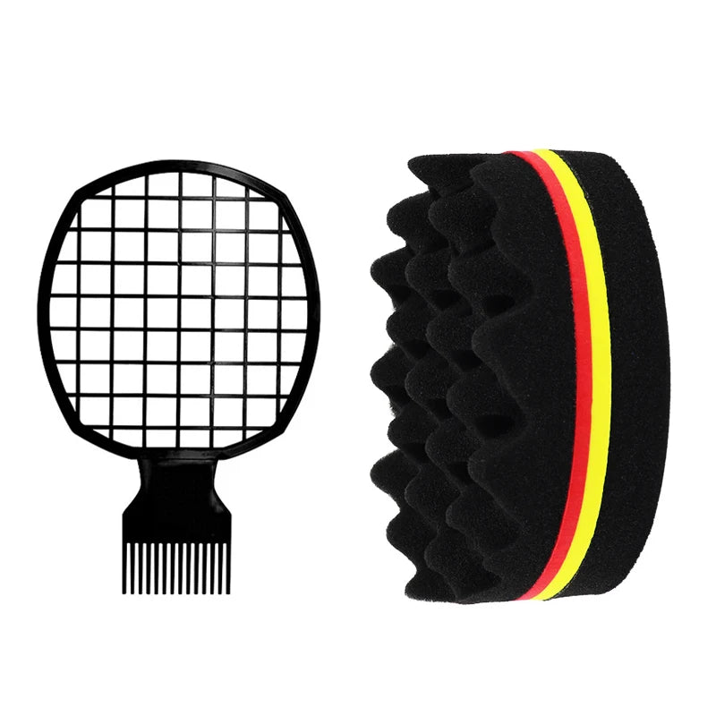 Afro Twist Hair Comb Sponge - Curly Hair Sponge Brush for Men & Women, Personal Styling for Hairdressers