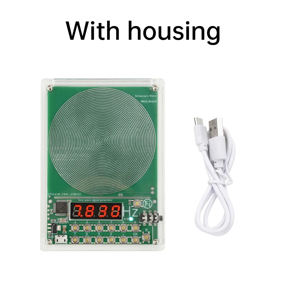 Schumann Wave Signal Generator - DC 5V Adjustable Frequency Sine Wave Generator with Micro USB Interface
