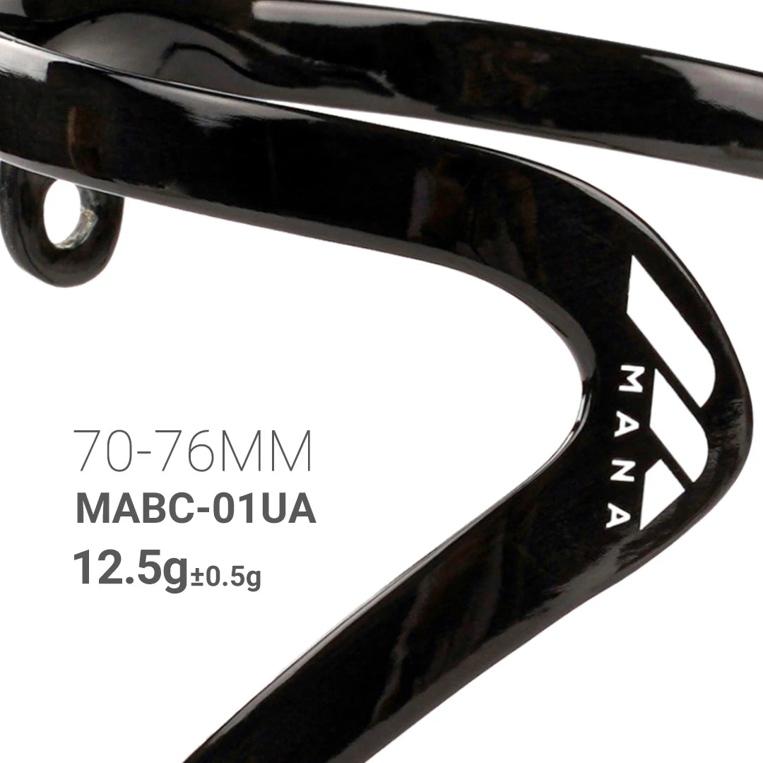 MANA 12g Marble-Pattern Carbon Fiber Bicycle Bottle Cage — Ultra-Light Full Carbon with Aluminum Alloy Screws for Road/MTB/Gravel