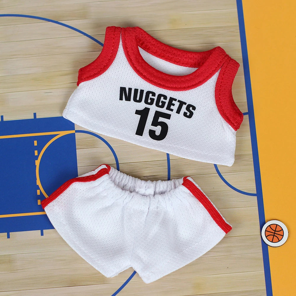 17cm Mini Labubu Doll Clothes β Outfit Accessories for Basketball Player, Labubu Idol V2 Athlete Clothing Gift