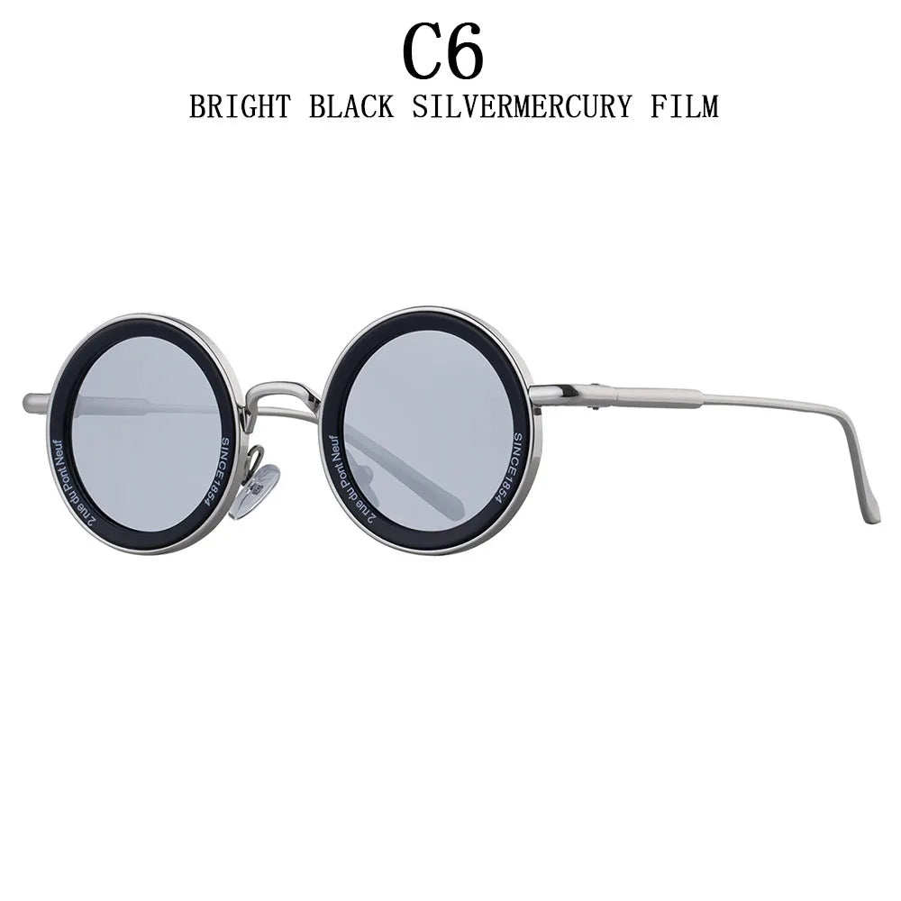 Round Steampunk Sunglasses — Vintage Punk Retro Fashion Glasses for Men & Women
