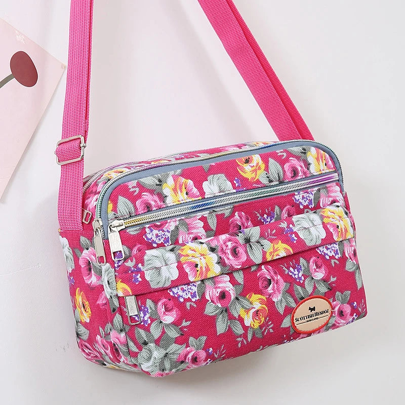 Women’s Canvas Tote Bag – Large Capacity Handbag, Messenger & Shoulder Bag for Commuting and Travel