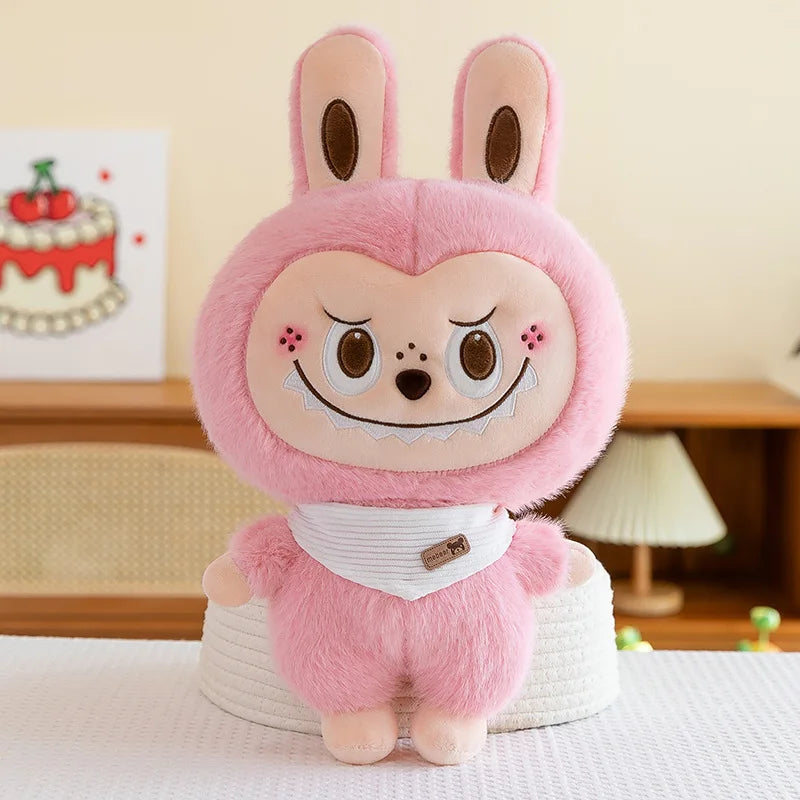 Rabbit Labubu Plush Toy — Cute Cartoon Soft Doll Pillow for Kids Gifts