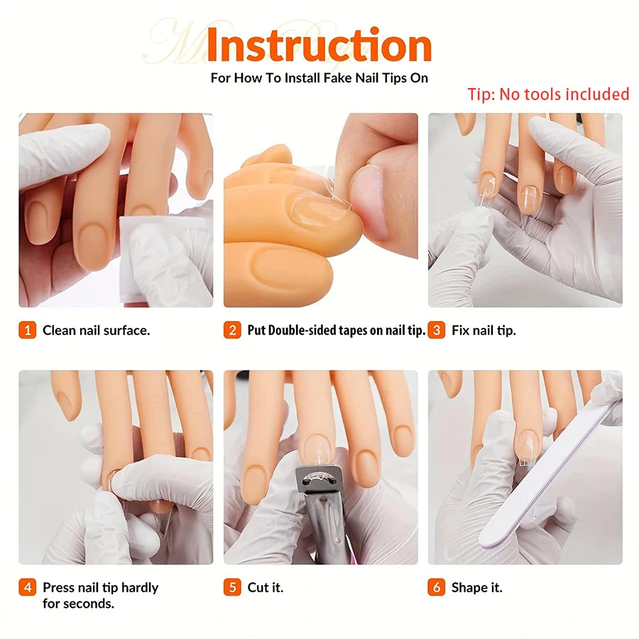 Nail Art Practice Hand – Flexible Adjustable Fake Finger Model for Manicure Training & Display