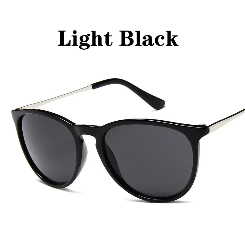 Metal Frame Vintage Round Sunglasses — Reflective UV Protection Shades for Men & Women