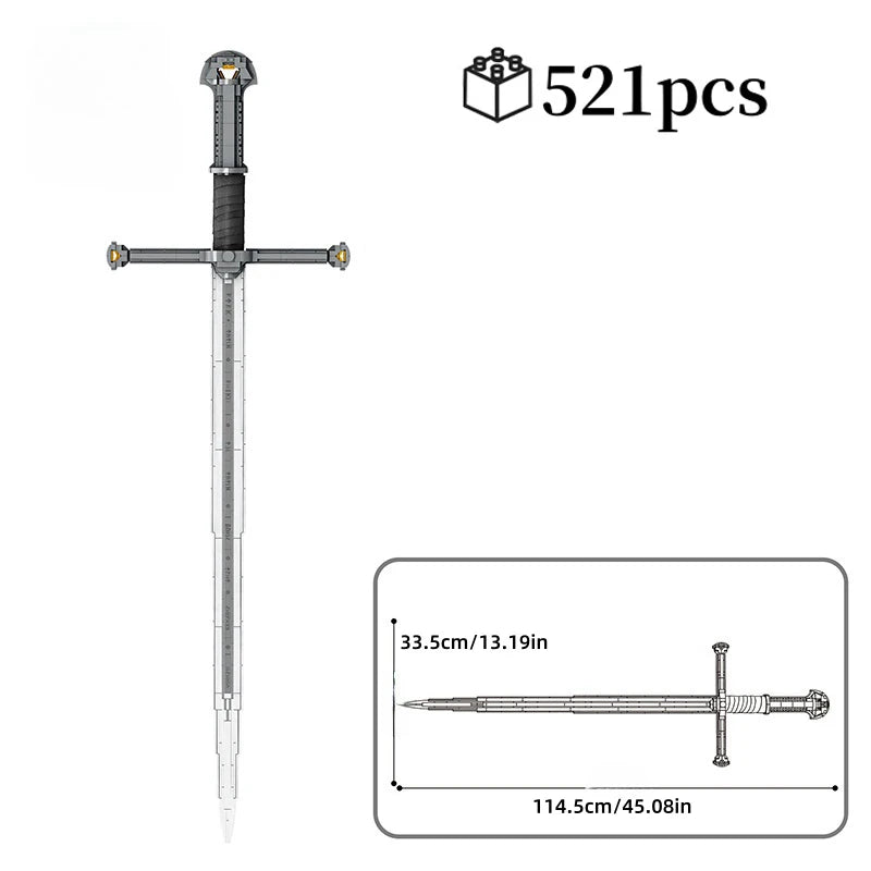 Samurai Sword Building Block Model – Creative Lord of the Rings Toy Kit, Perfect Christmas Gift for Boys