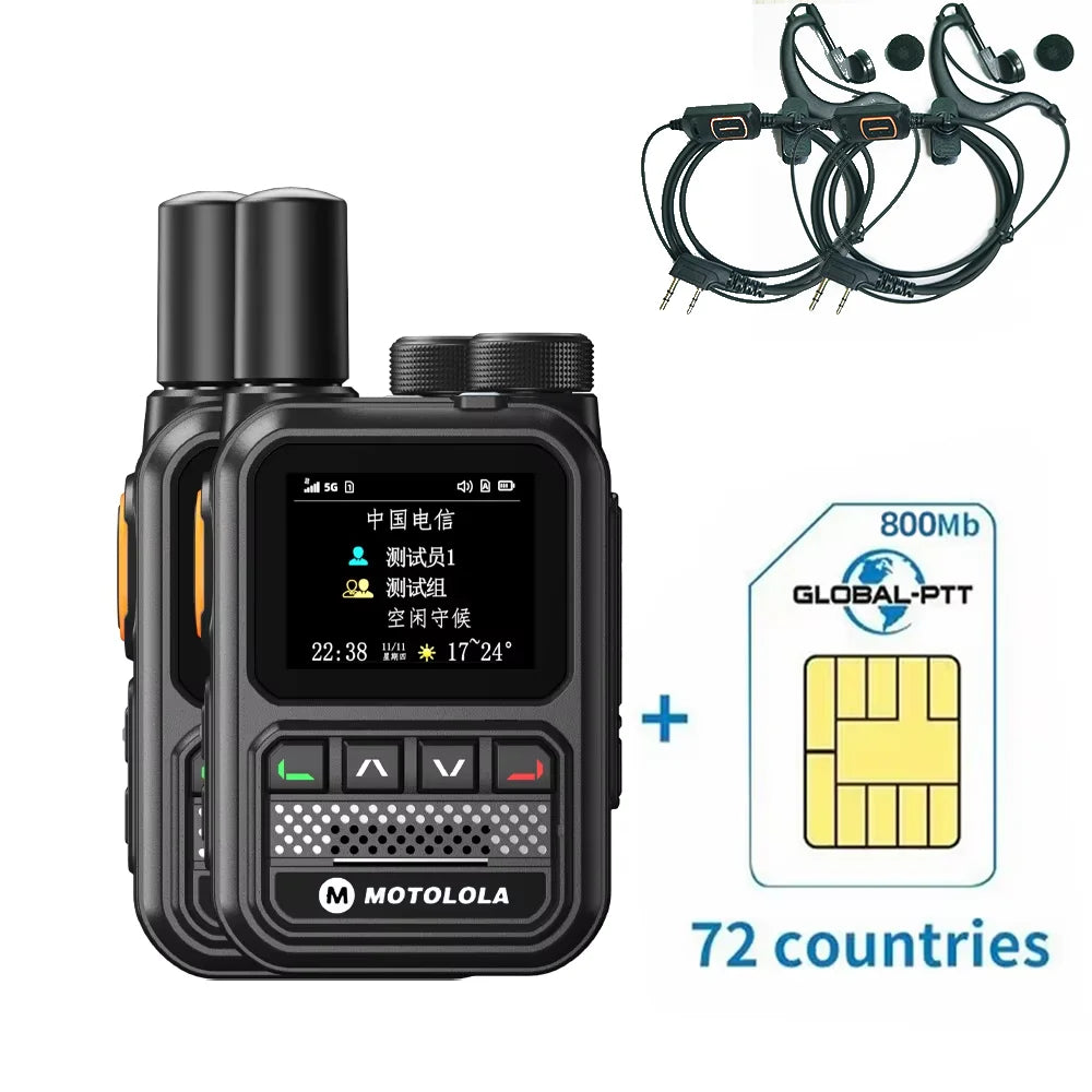 MOTOLOLA POC Network Walkie Talkie β 5G GPS Dual SIM Nationwide Intercom Handheld Long Range Two-Way Ham Radio Device