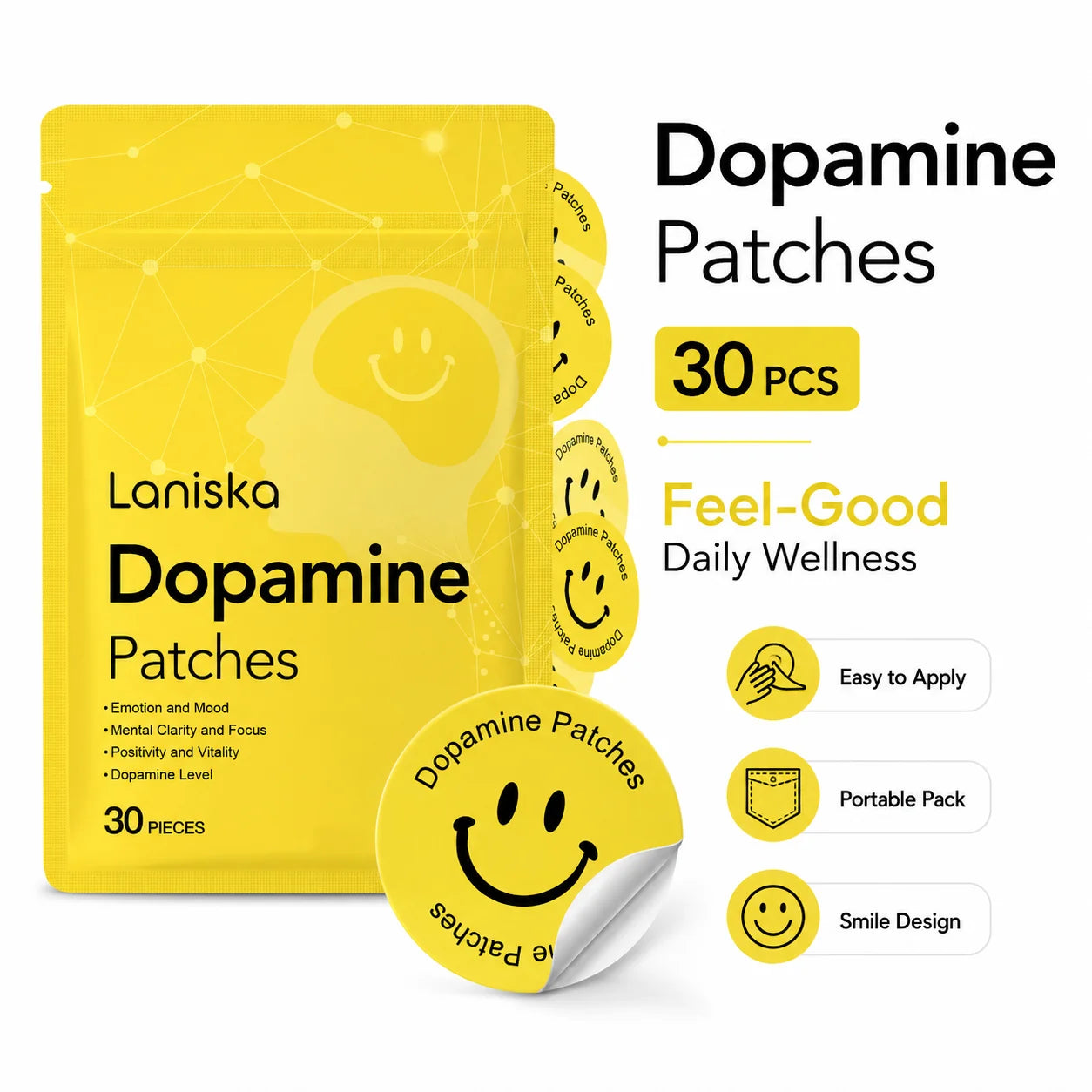 30pcs Pink Body Care Patches - Gentle Comfortable Daily Use for Men & Women