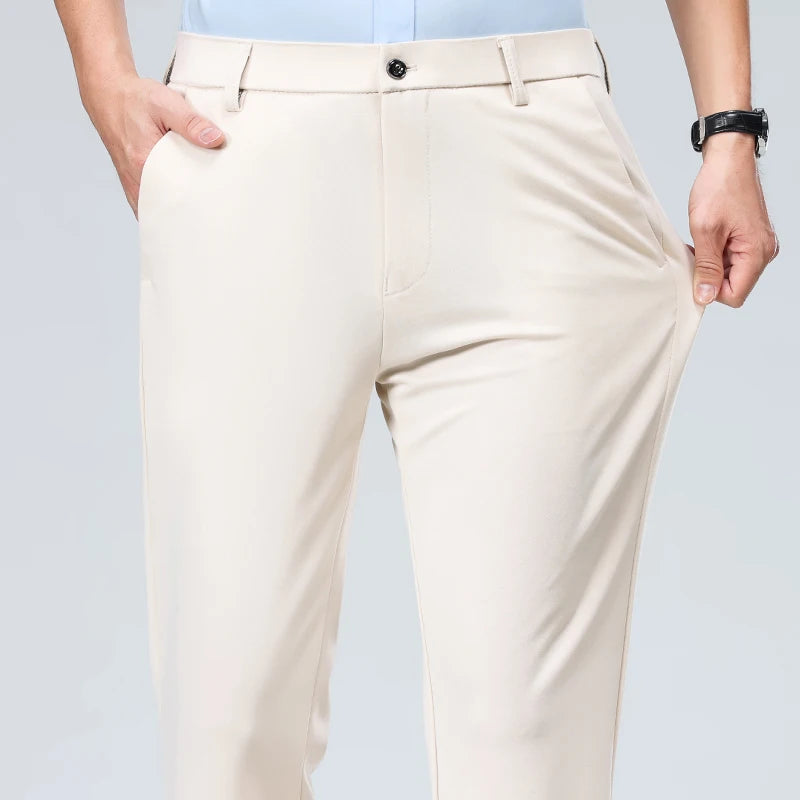 Men's Business Casual Dress Pants - Slim Formal Work Trousers for Summer & Autumn