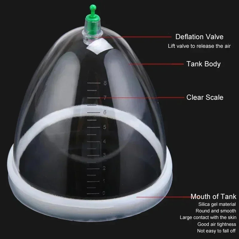 Vacuum Suction Breast & Butt Lift Enhancement Pump Kit, Cupping Therapy Massage Device for Body Firming, Shaping & Relaxation