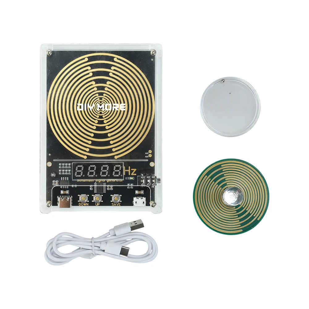 7.83Hz Schumann Wave Generator - Adjustable 0.01–99999Hz Sine Wave Signal Generator with USB-C Interface