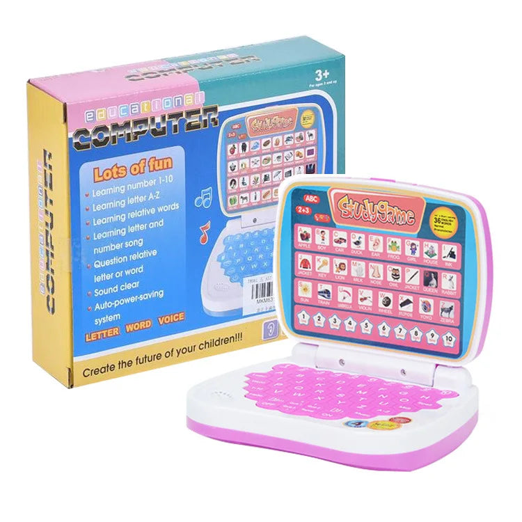 Kids English Learning Laptop Toy β Educational Computer for Boys & Girls with ABC, Numbers, Words, Spelling, Math & Music