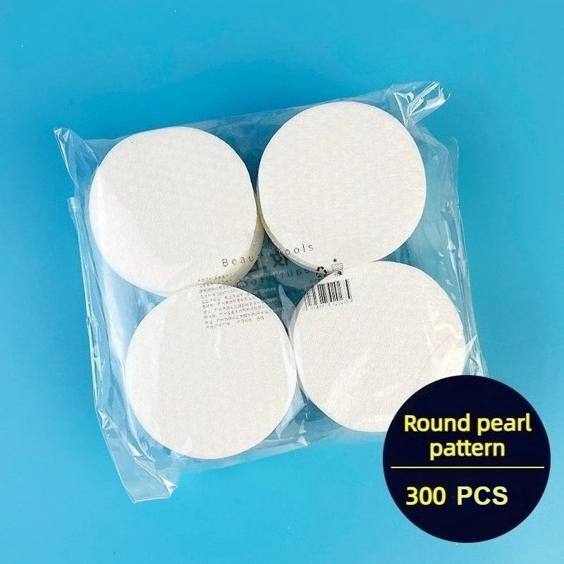 Round Facial Cleansing Pads - 300/600pcs Hypoallergenic Lint-Free Makeup Remover Wipes