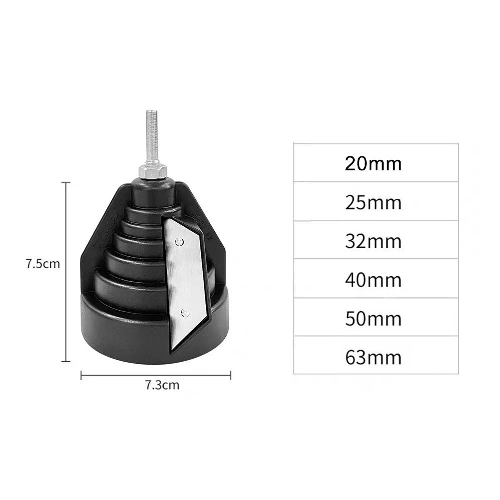 Versatile Pipe Chamfering & Deburring Tool – Adjustable PE, PVC, PP Trimmer with Metal Blade for Safe, Improved Sealing