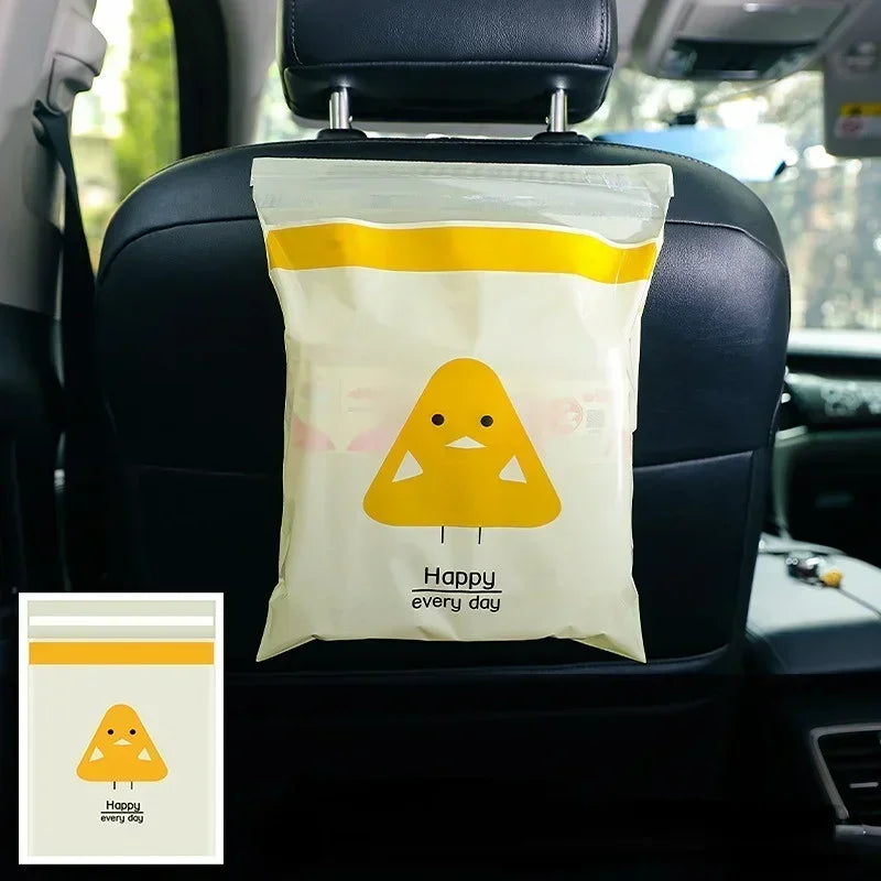 Car Trash Bag - Disposable Self-Adhesive Hanging Garbage Storage Bag for Auto Seat Back, Office and Kitchen Use