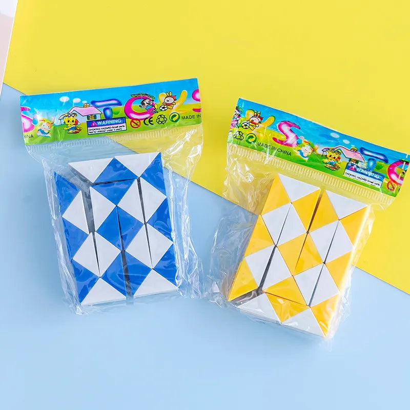 6-Piece Folding Magic Snake Ruler Puzzle: Educational Antistress Toy for Kids, Birthday Party Favors, Goodie Bags, School Rewards (21CM)