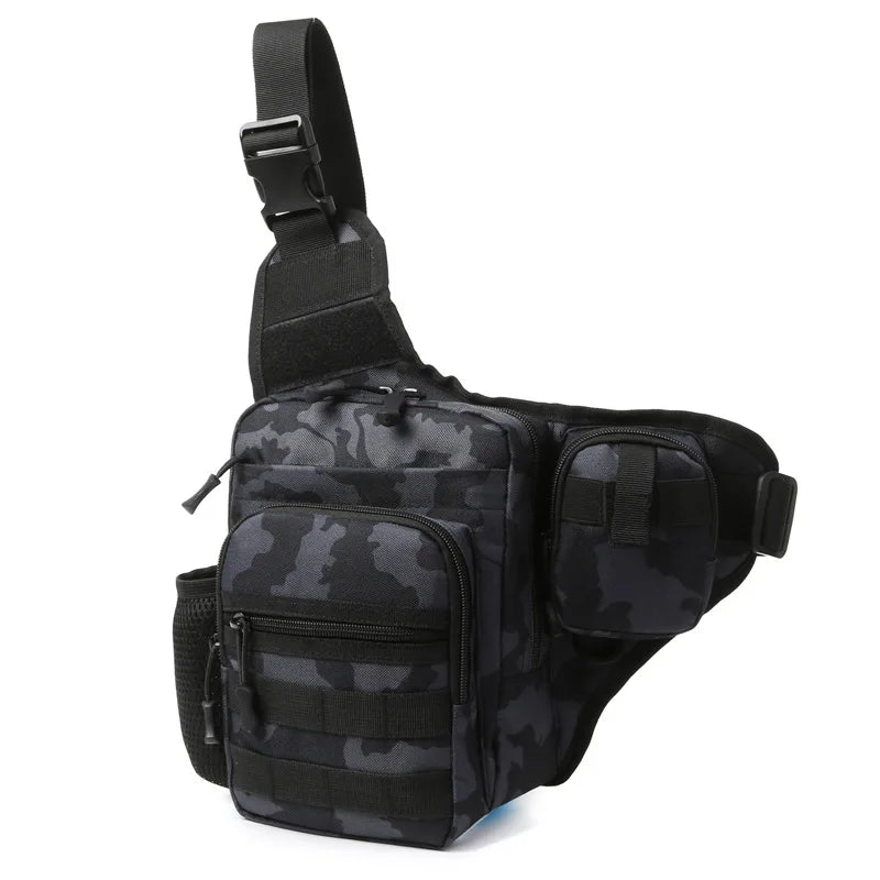 Camping Climbing Bag - Tactical Chest Pouch for Men, Cycling, Hiking, Travel, Outdoor Sports, Molle Crossbody Fanny Pack