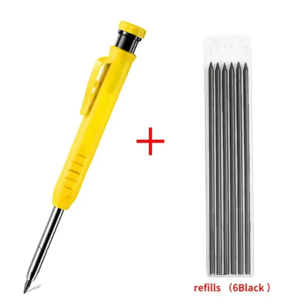 Carpenter Pencil Set for Woodworking - 5 Colors Mechanical Pencils with Refill for Carpentry Marking & Construction Jobs
