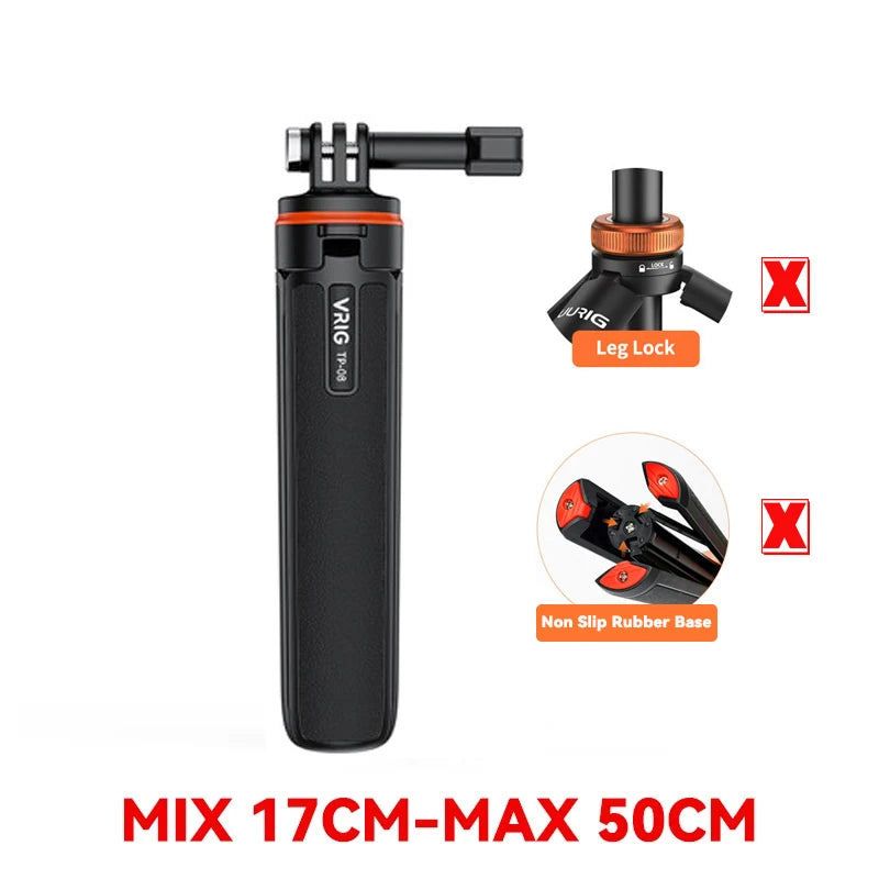 Selfie Stick Tripod – Extendable Stand Handle for GoPro 13-8, Insta360 X4, DJI OSMO Action 5/4/3 Accessories