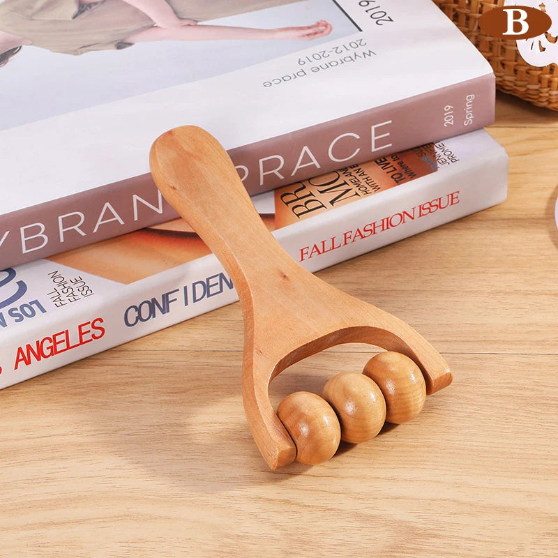 Wooden Roller Massager β Neck, Shoulder, Leg & Foot Handheld Massage Tool for Muscle Relaxation