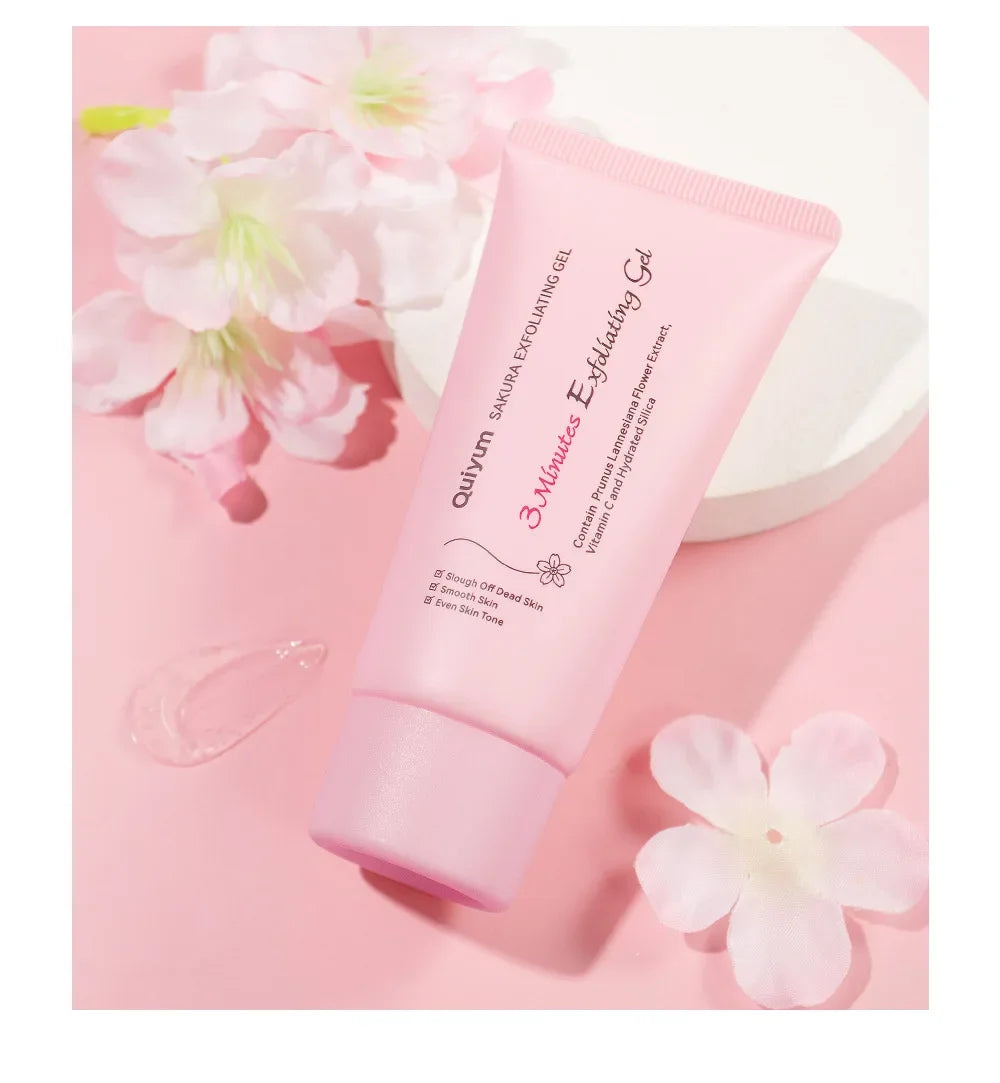 Sakura Exfoliating Peeling Gel — Moisturizing Nourishing Facial Scrub Cream for Skin Care, 30g/50g