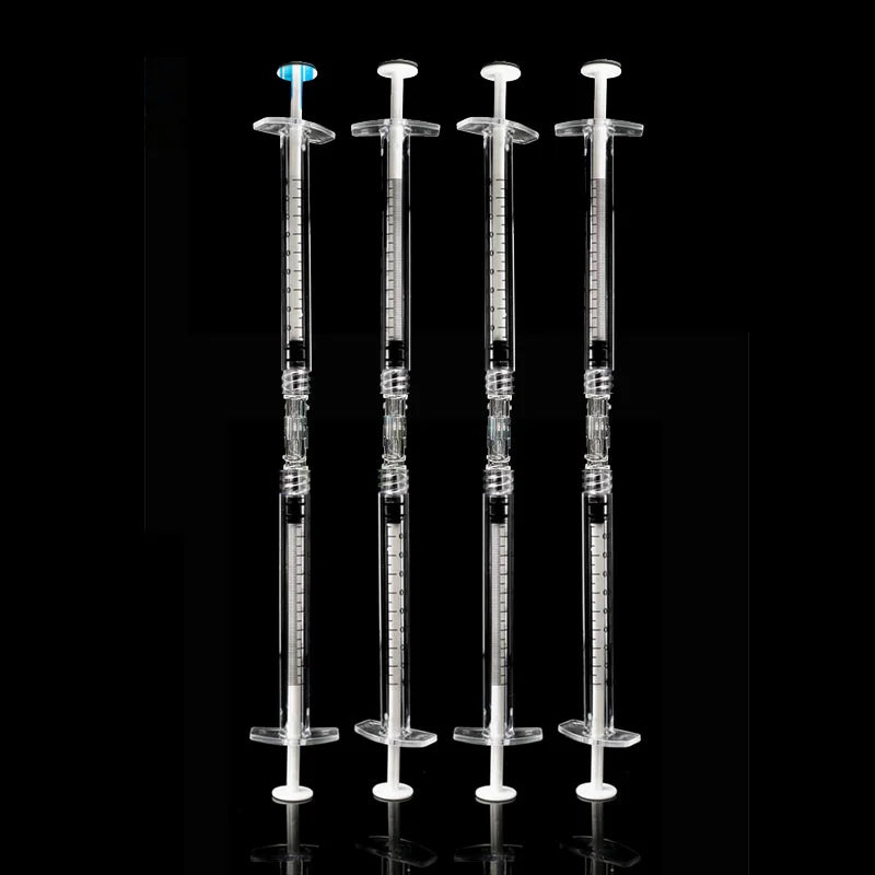 Leak-Proof Double Helix Luer Lock Adapter β Sterile Transparent Syringe Connector, 10β100PCS