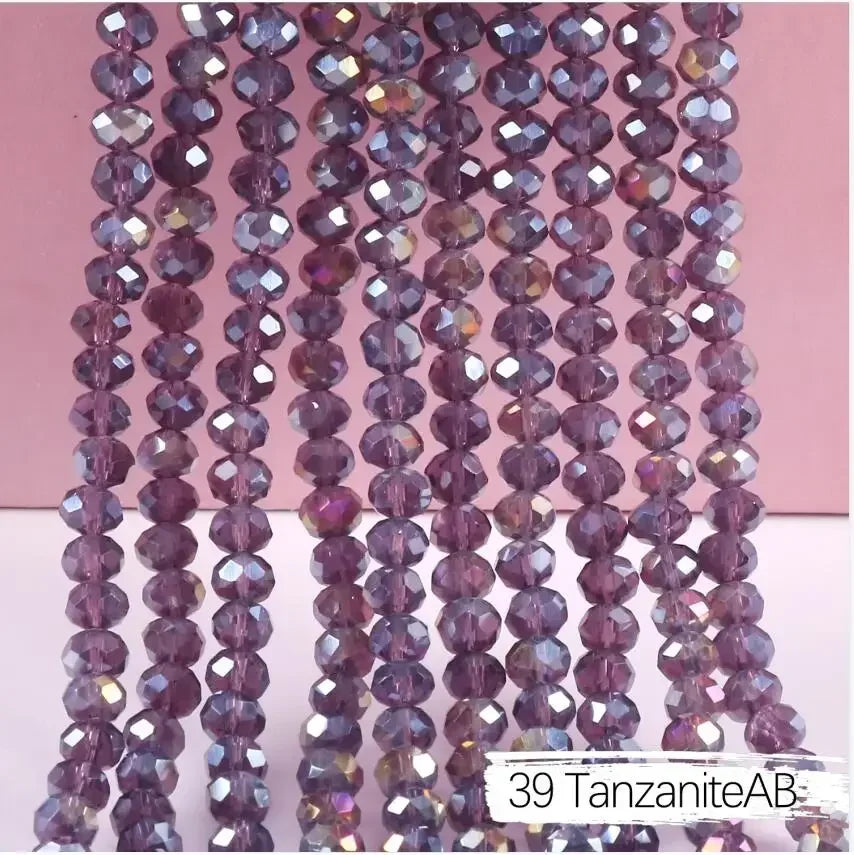 Austria Crystal Rondelle Beads - 2mm/4mm/6mm/8mm Faceted Glass Spacer Beads for DIY Jewelry & Bracelet Making