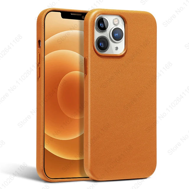 iPhone MagSafe Leather Case - Original Animated Cover for iPhone 13/14/15/16 Pro Max with Magnetic Wireless Charging Support