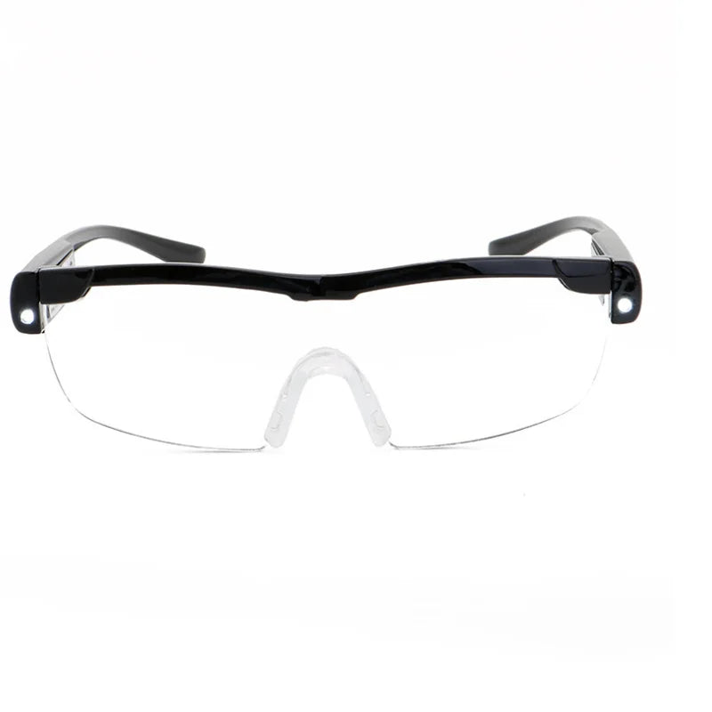 2.5X Magnifying Headband Glasses with LED Light — Portable Acrylic Lens Magnifier for Reading & Repairs
