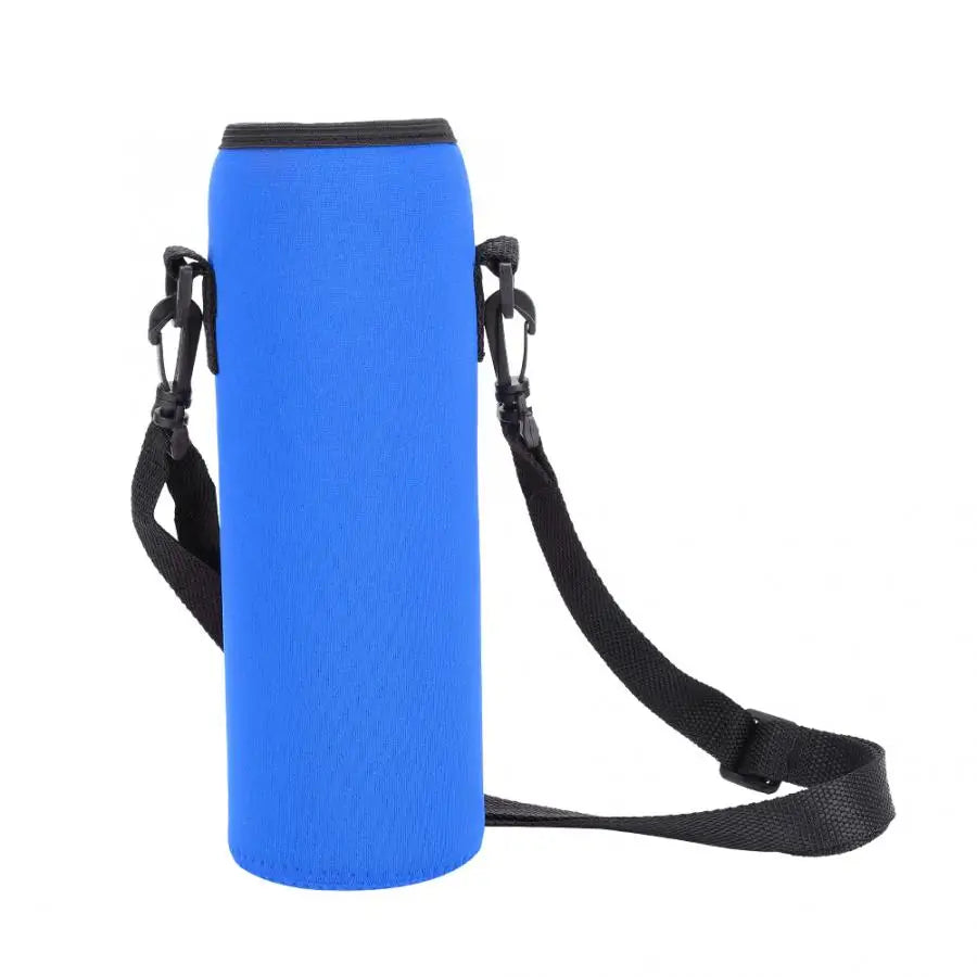 1L Neoprene Water Bottle Carrier Bag - Insulated Bottle Cover Pouch with Adjustable Shoulder Strap