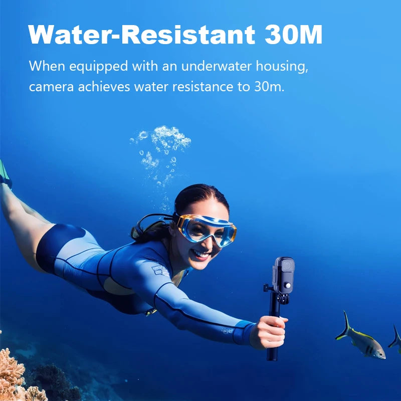 SJCAM C100 Plus 4K Action Camera - EIS Stabilization, 115° Wide Angle, F1.8 Lens, Waterproof with Magnetic Neck Lanyard