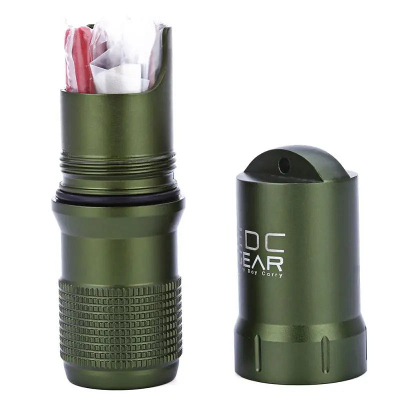 Capsule EDC Waterproof Box – Survival Pill & Match Case, Seal Trunk Container for Hike Storage and Protection