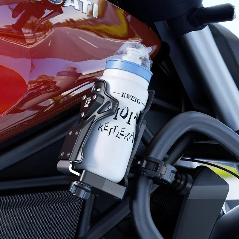 Adjustable Anti-Theft Motorcycle & Bike Cup Holder – Secure Water Bottle & Mobile Mount for Cycling