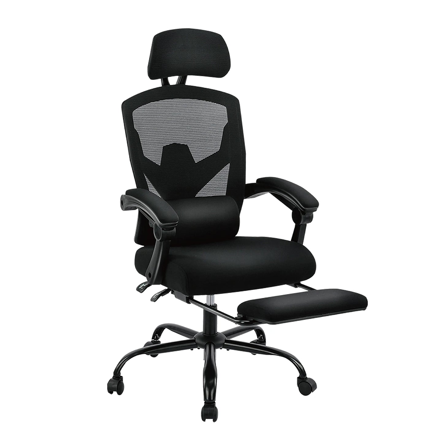 Ergonomic Reclining High Back Mesh Chair - Rocking Gaming & Computer Desk Chair with Lumbar Support Pillow and Swivel Rolling Base