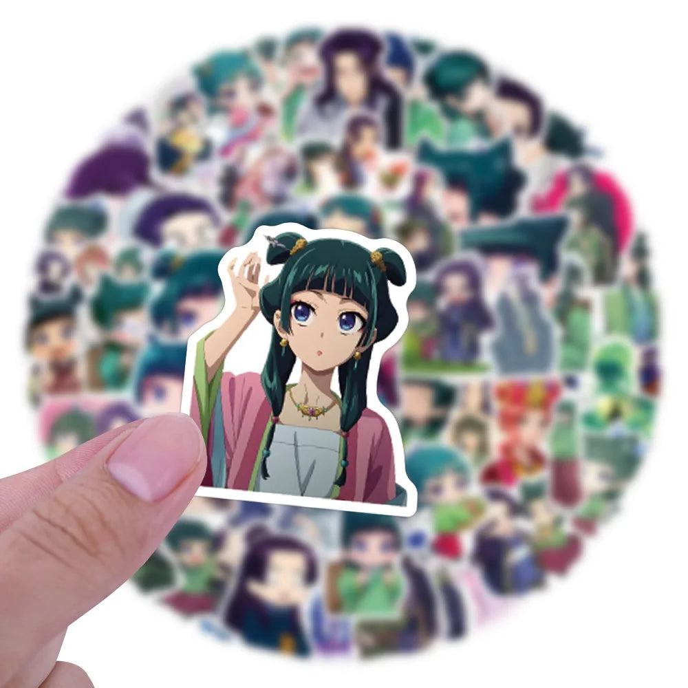 The Apothecary Diaries Anime Stickers – 120-Piece Aesthetic Graffiti Decal Set for Laptops, Phones, Fridges & Creative Stationery