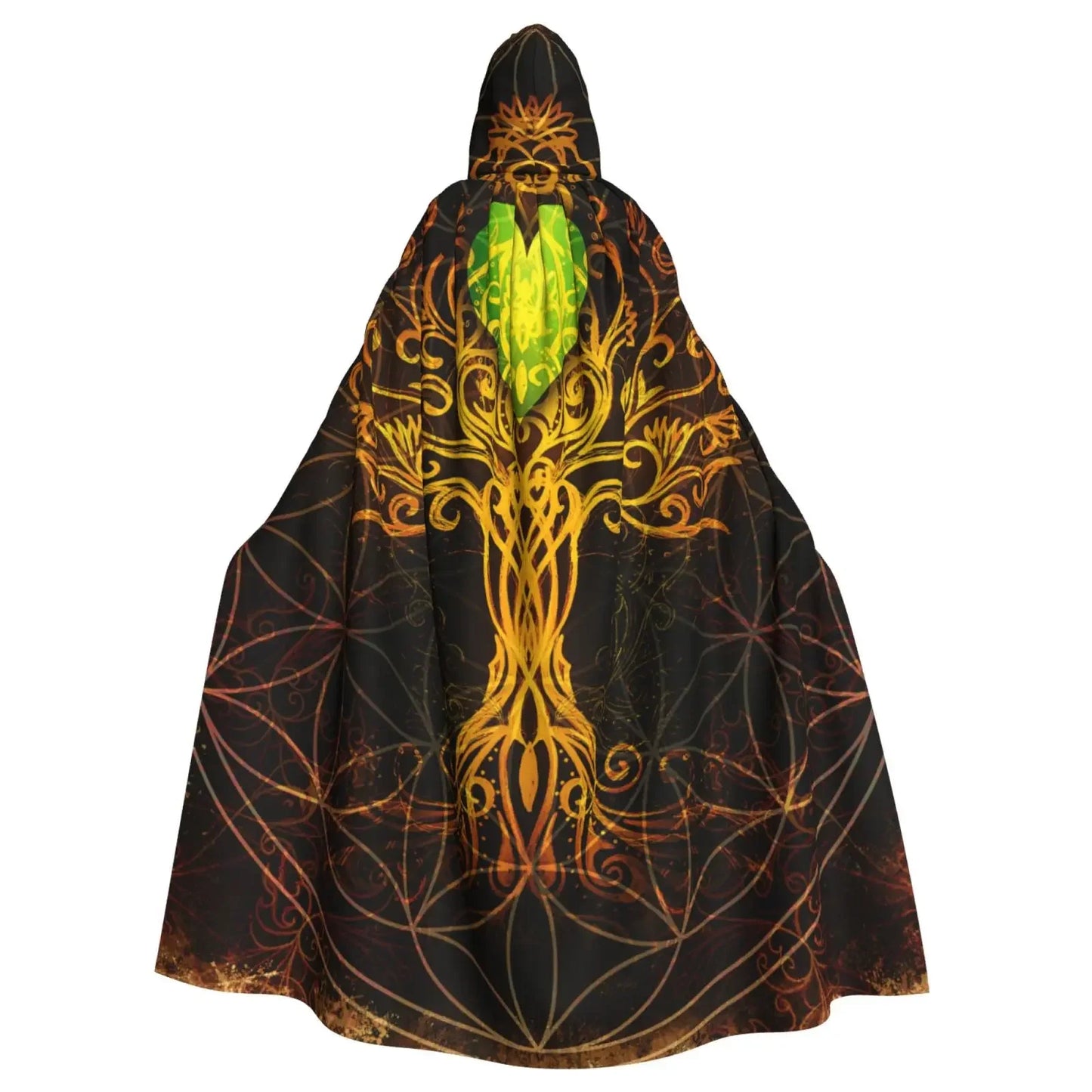 Tree of Life Celtic Cloak β Hooded Medieval Costume for Adults, Witch, Wicca, Vampire & Elf Purim Carnival Party