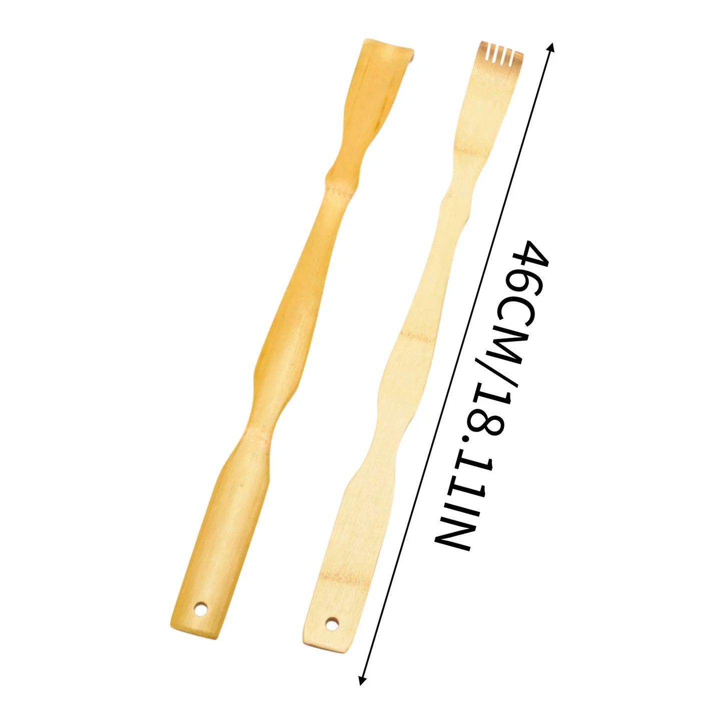 Durable Bamboo Back Scratcher & Body Roller Stick - Wooden Massager for Relaxation and Relief