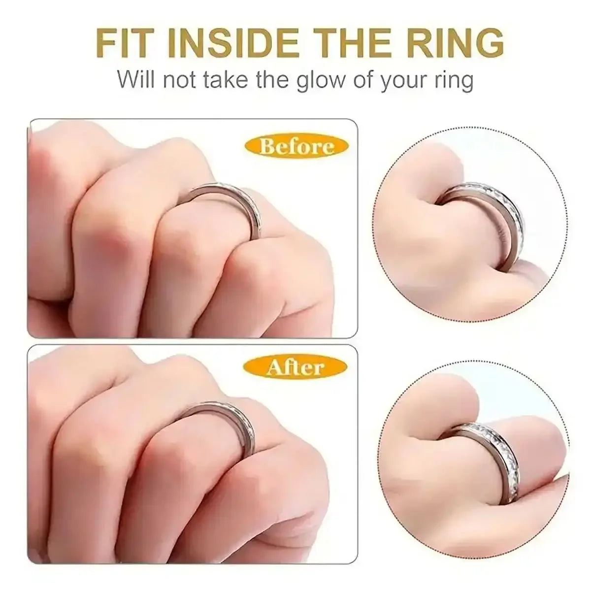 4PCS Ring Size Adjuster - Colorful EVA Sizing Pads for Loose Rings & Jewelry Fit Correction