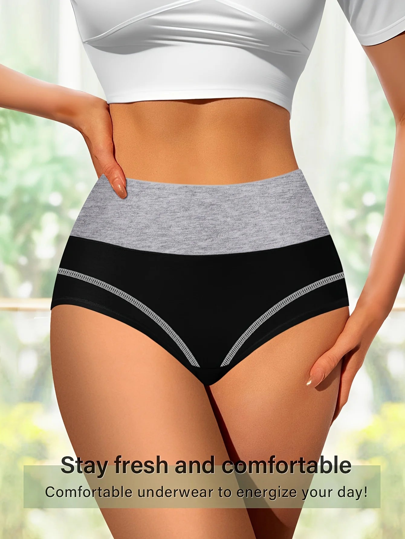 Women's High-Waisted Shaping Panties - 4-Piece Breathable Comfortable Tummy Control Underwear Set
