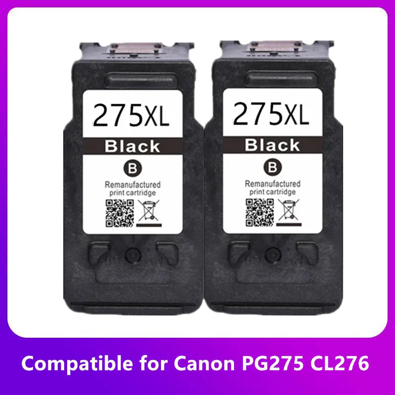Remanufactured Canon 275XL 276XL Ink Cartridges Set β PG275 CL276 Compatible Printer Ink for Canon TS3522, TS3520 & TR4720